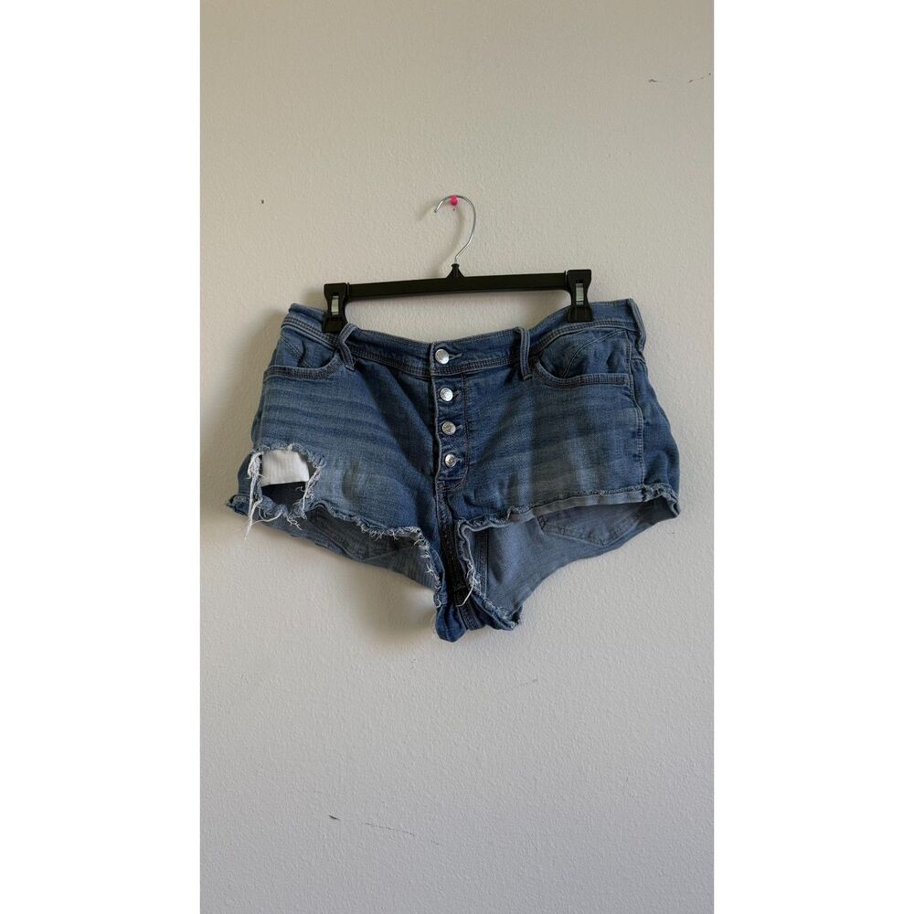 Hollister Short-Short High Rise Denim Shorts Women’s 15 W32 Distressed Cutoff